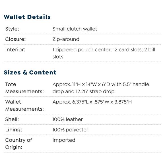 NWT Joy Mangano First class luxury leather quilted handbag wallet - Picture 3 of 11